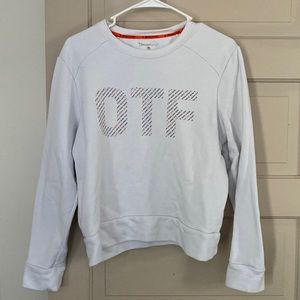 WHITE ORANGETHEORY SWEATSHIRT